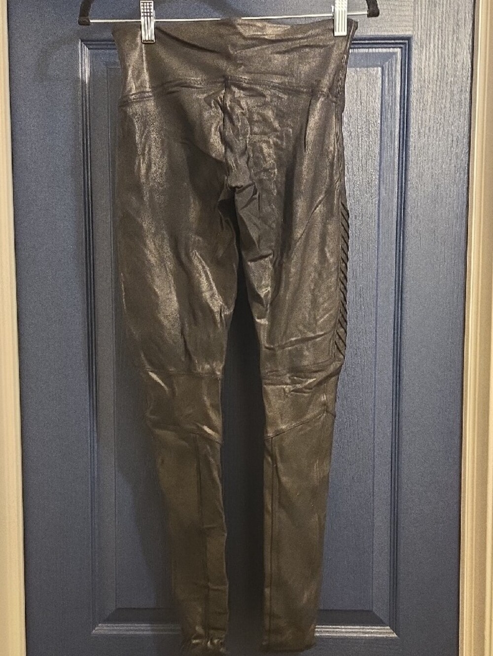 SPANX MED MOTO Black Leggings - Picture 3 of 5